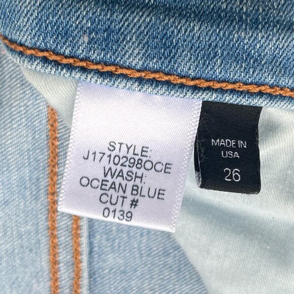 Veronica Beard Carolyn 10" Baby Boot Raw Hem Cropped Jeans Blue Size 26 - Picture 9 of 10